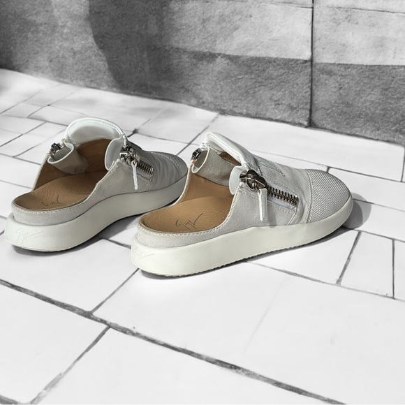 Giuseppe Zanotti slip-on mule white and grey women's sneaker| EU